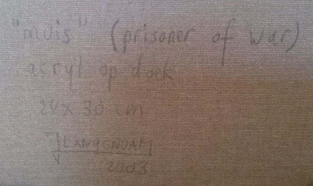 Jan Langendam, olieverf op doek: "Muis" (prisoner of war) kopen? Bied vanaf 35!