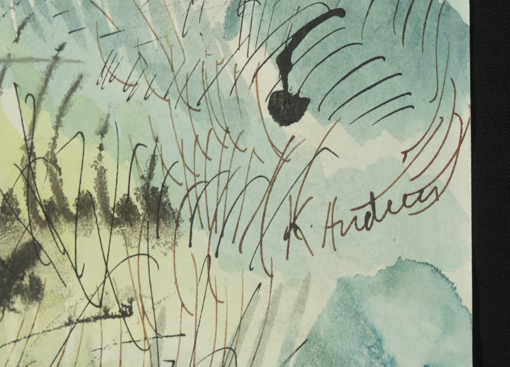 Kees Andrea: Aquarel, Industrieel landschap kopen? Bied vanaf 40!