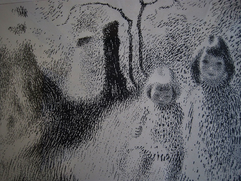 Mooie Divisionistische Inkttekening "zusjes in landschap" gesigneerd/gedateerd kopen? Bied vanaf 1!