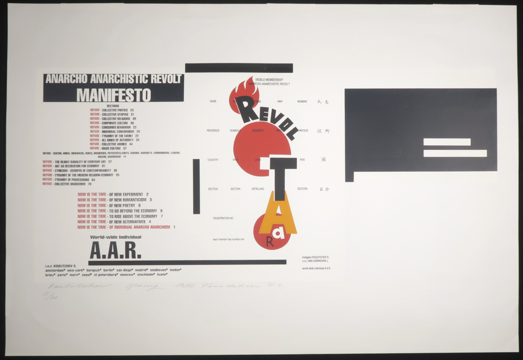 Sasha Koulitchov: Zeefdruk, Anarcho anarchistic revolt manifesto kopen? Bied vanaf 1!