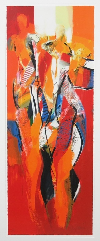 Peter Meijer: Zeefdruk, In het voorbij gaan - Ingelijst (Afwijkend formaat) kopen? Bied vanaf 120!