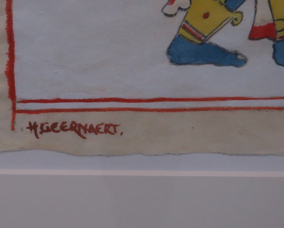 Hans Geernaert: Aquarel, Venus calender - Ingelijst (groot) kopen? Bied vanaf 1!