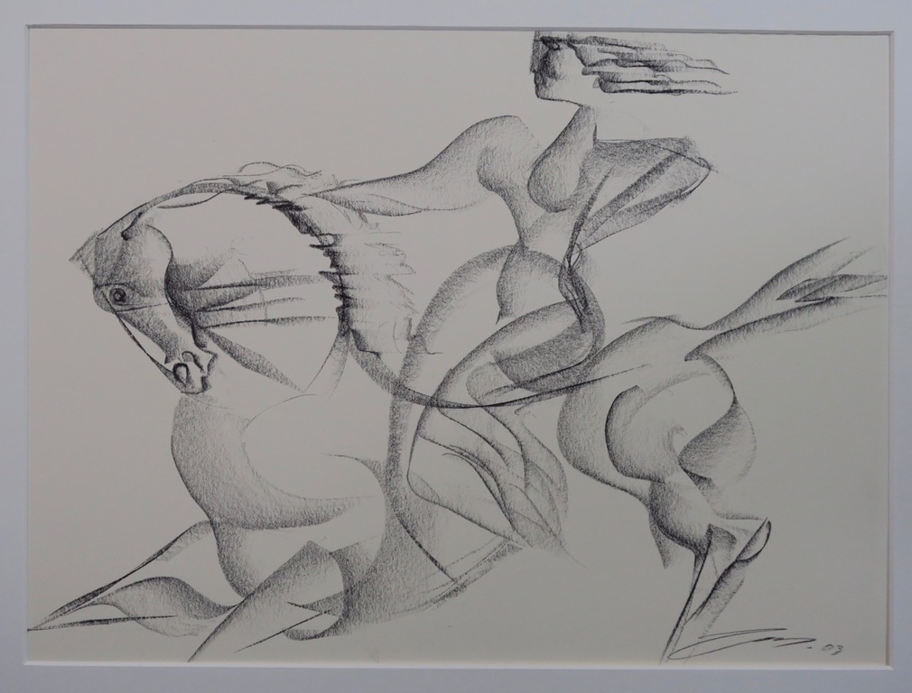 Tjavdar Iliev: Krijttekening, Figuur te paard kopen? Bied vanaf 35!
