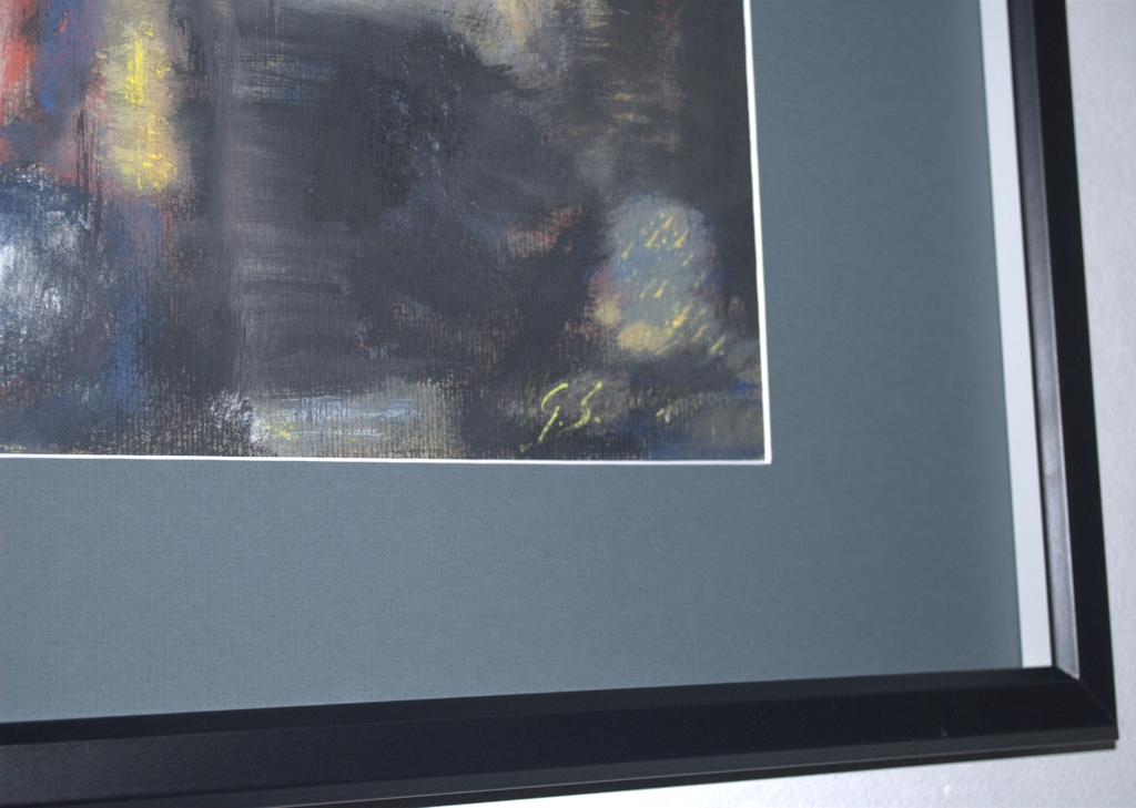 abstracte gouache uit 1955 kopen? Bied vanaf 40!