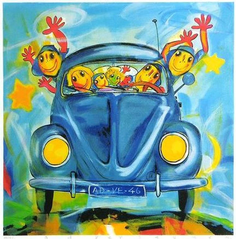 Ad Verstijnen, zeefdruk: Zonder titel verkocht voor € 60!