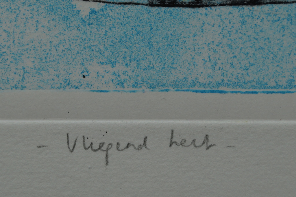 Gerart Kamphuis - gesigneerde zeefdruk - Vliegend hert - 100 ex. kopen? Bied vanaf 1!