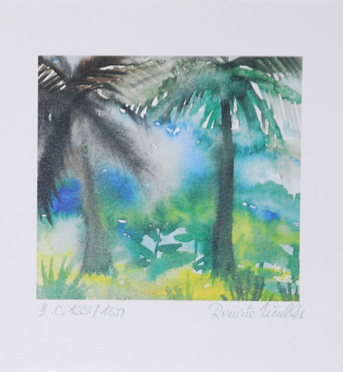 Renate Müller: Lithografie, Tropisch Landschap kopen? Bied vanaf 1!