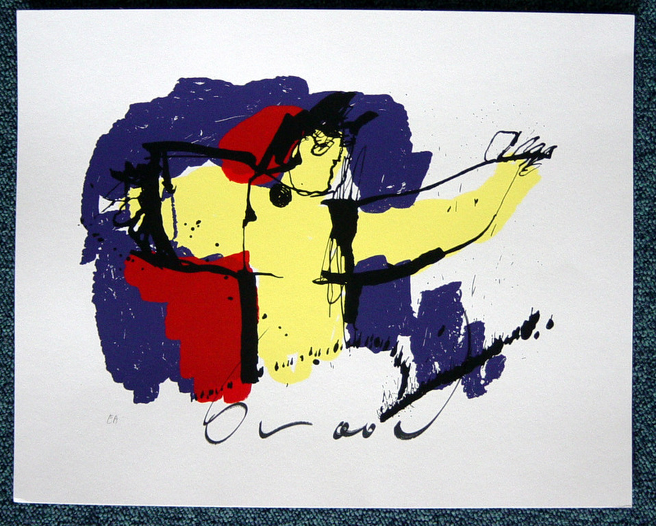 Herman Brood - zeefdruk, Brasil God kopen? Bied vanaf 75!