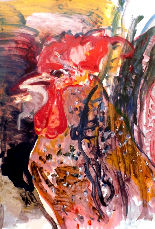 Kees van Bohemen - grote zeefdruk - Haan kopen? Bied vanaf 60!