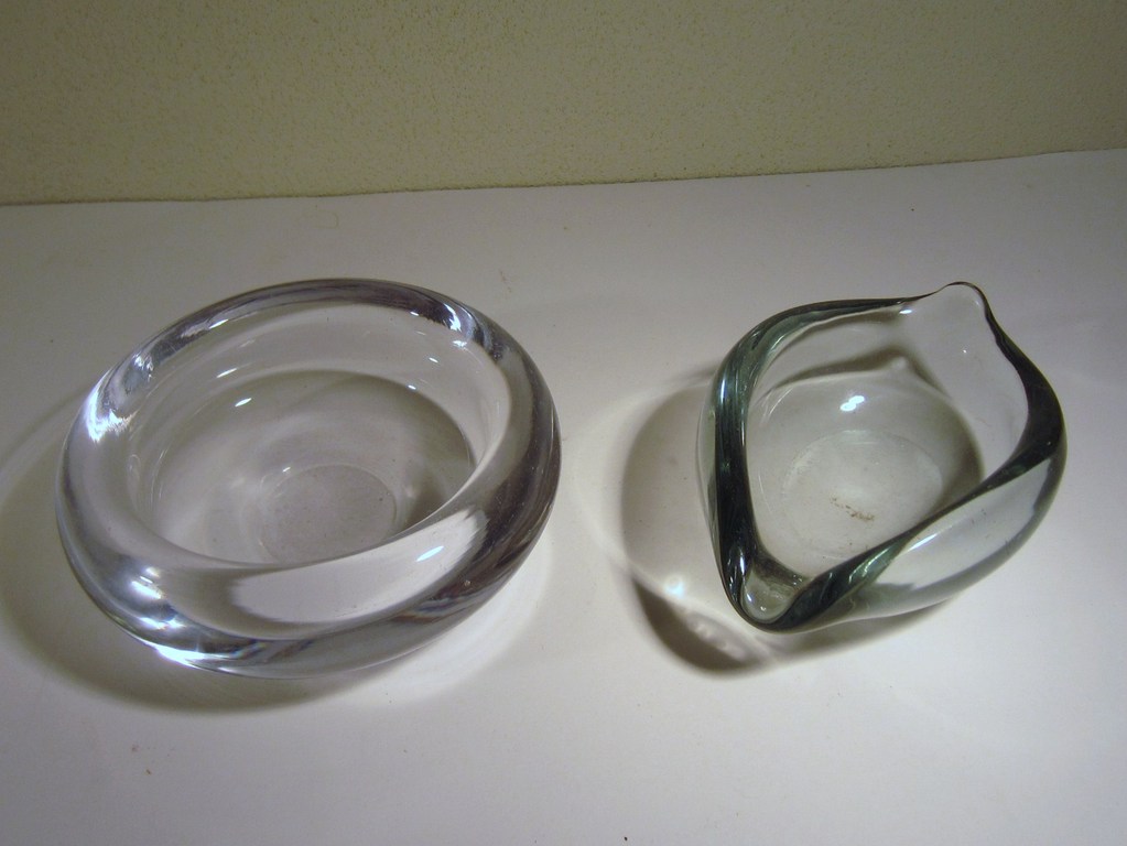 Per Lutken voor Holmegaard Denemarken -  2 glazen schaaltjes kopen? Bied vanaf 1!