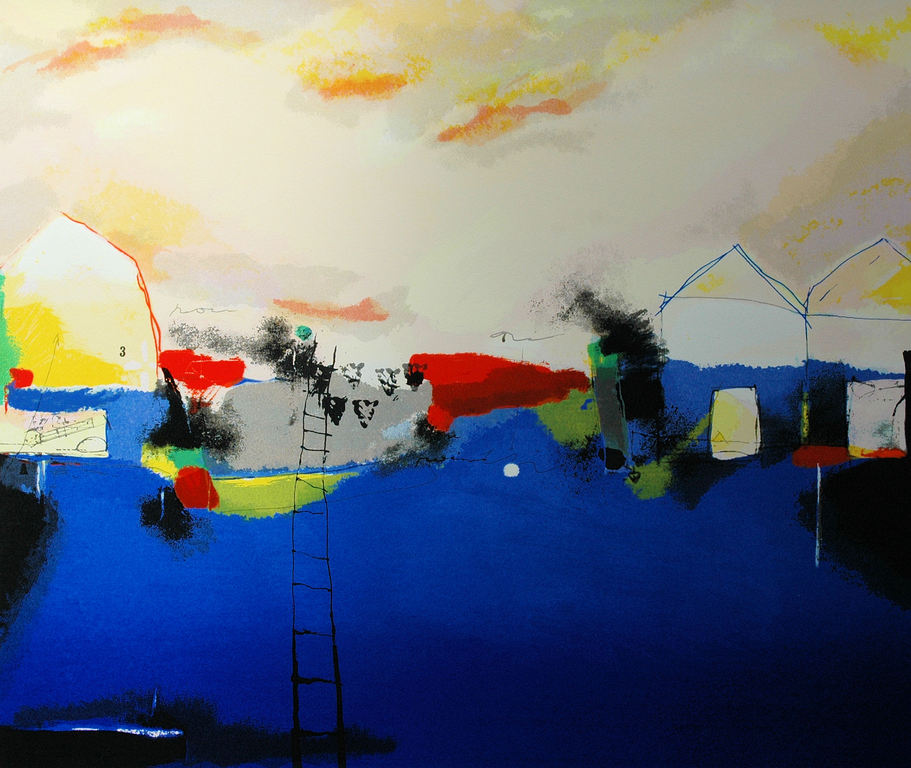 Theo Koster - Stairway to Heaven - gesigneerde zeefdruk - 1998 verkocht voor € 65!