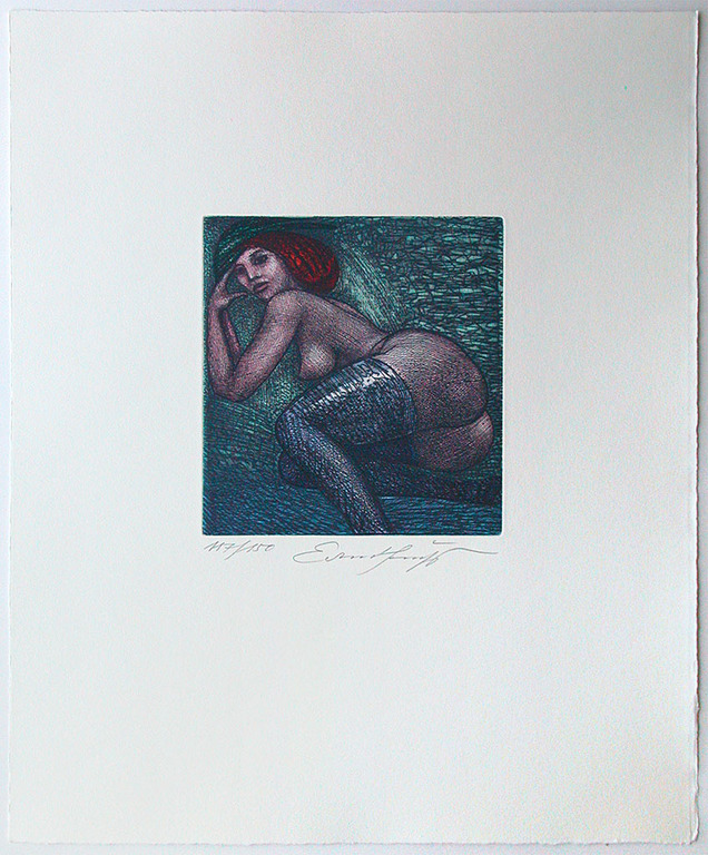 Ernst Fuchs, ‘Diva’, originele ets, handgesigneerd, ed. 150  kopen? Bied vanaf 140!