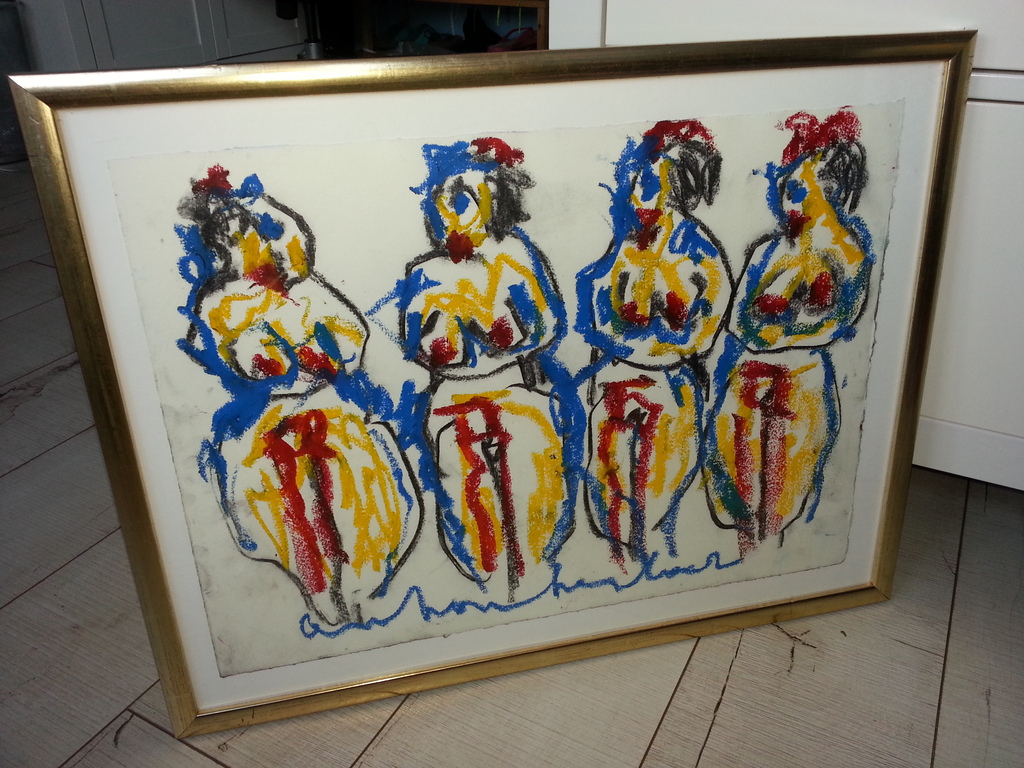 Anton Heyboer - Gouache, 4 vrouwen, gesigneerd m.o. kopen? Bied vanaf 295!