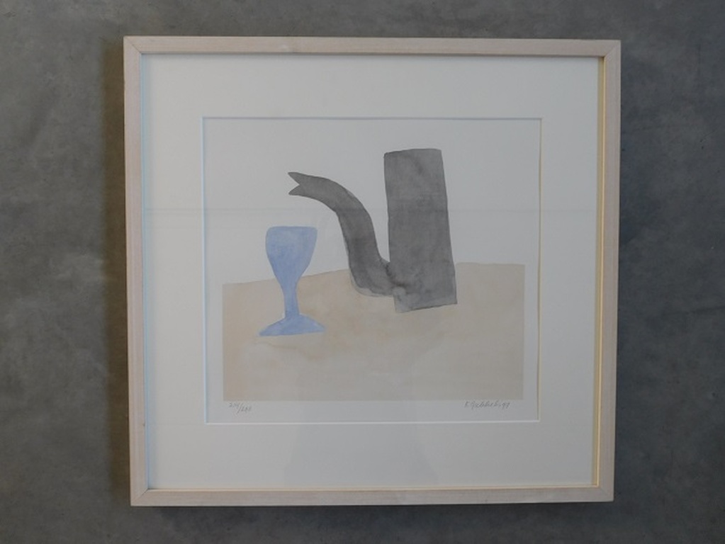 Klaas Gubbels, Litho, Koffiekan en glas, 1999, nr. 214/290 kopen? Bied vanaf 350!