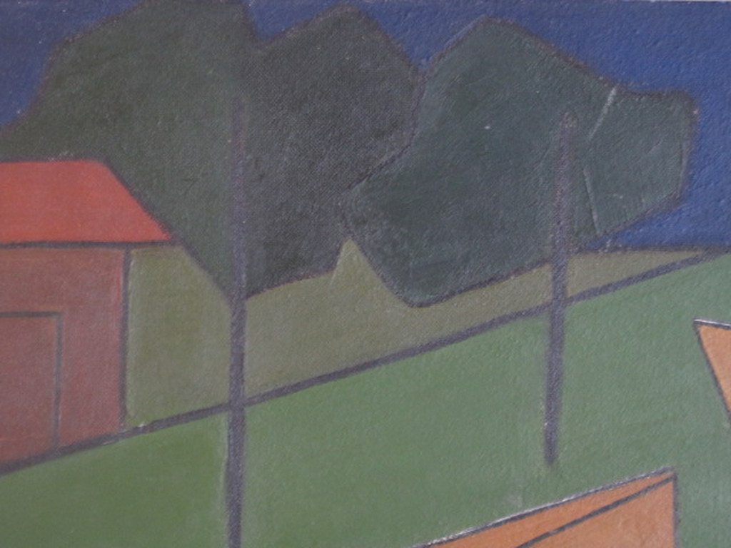 Bijzonder ca1940 Kubistisch olieverf  Louise Loeber(1894-1983) lid "de Stijl"    kopen? Bied vanaf 1!