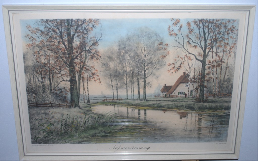 Najaarsstemming - handgekleurde litho topkwaliteit - leerling HW Mesdag kopen? Bied vanaf 40!