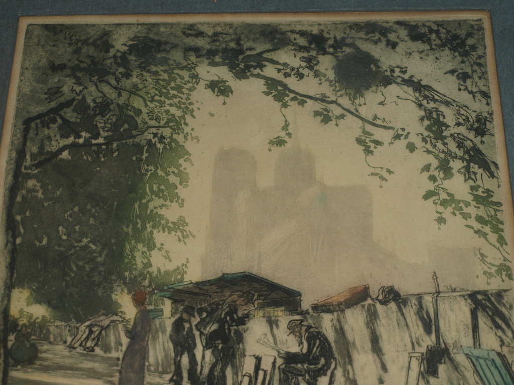 Max Pollak (1886-1970) – Ets - Notre Dame – Gesigneerd & ingelijst – ca 1925 kopen? Bied vanaf 75!