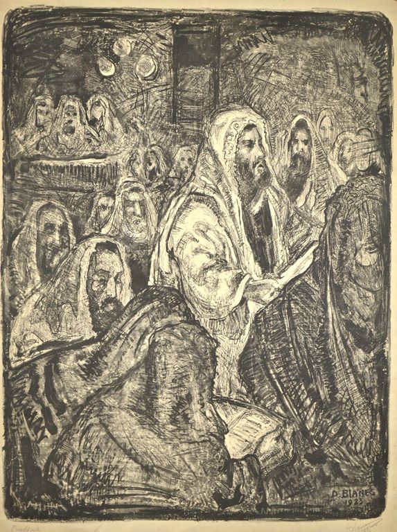 David Blanes: Litho. Gebed in de synagoge kopen? Bied vanaf 1!