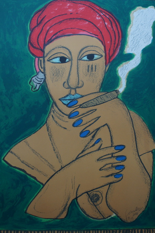 Corneille - litho - "Femme au cigare" - laaste kans, laagste prijs verkocht voor € 250!