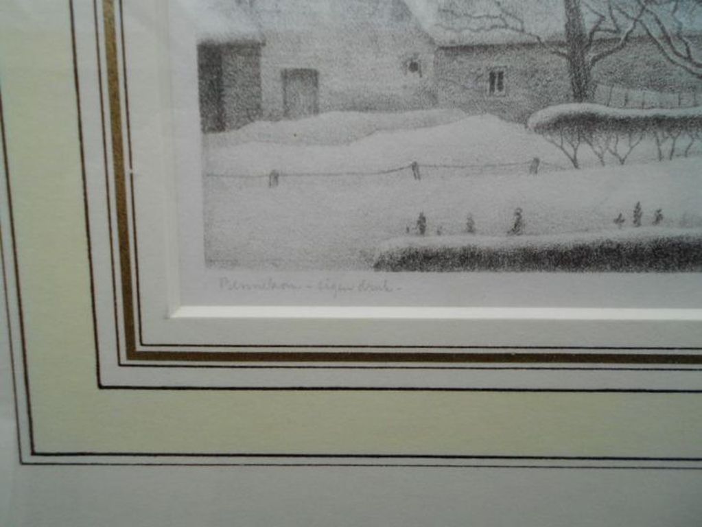 Jan Wittenberg litho Bennekom in de sneeuw 1947. kopen? Bied vanaf 50!