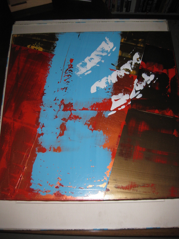 Apart abstract schilderij - 80x80 cm - ongesigneerd kopen? Bied vanaf 10!