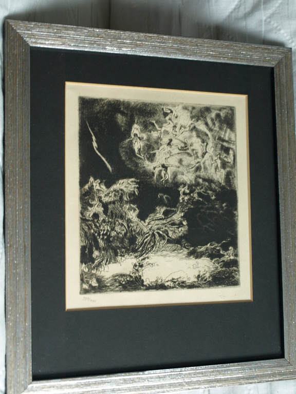 Adolf Jelinek Alex : Ets – Naakten naar de Hemel – gesigneerd & ingelijst – 1935 kopen? Bied vanaf 1!
