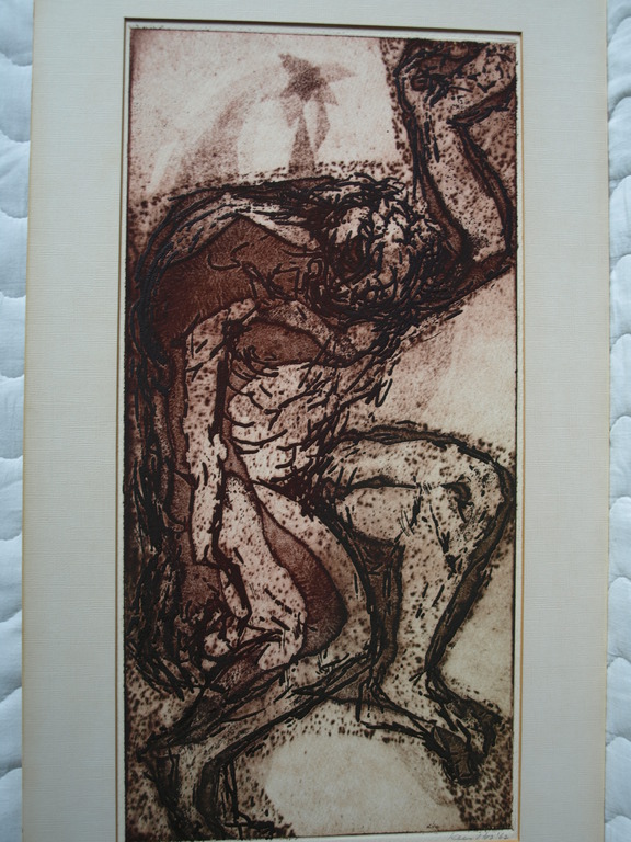 Kees Hos – Ets – Man – Gesigneerd - 1962 – 67 x 36 cm kopen? Bied vanaf 65!