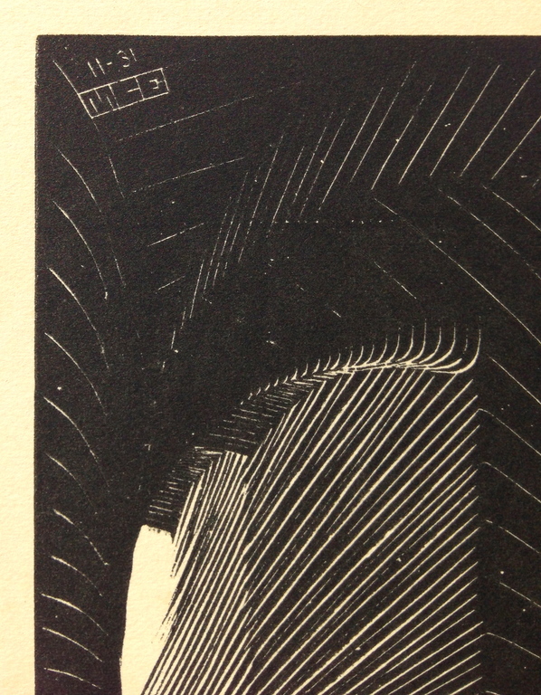 MC. Escher, Originele houtgravure uit 1931, gemonogrammeerd kopen? Bied vanaf 1400!