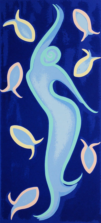 Donna Corbani - Vissen - Gesigneerde zeefdruk - E/A - 1998 kopen? Bied vanaf 45!