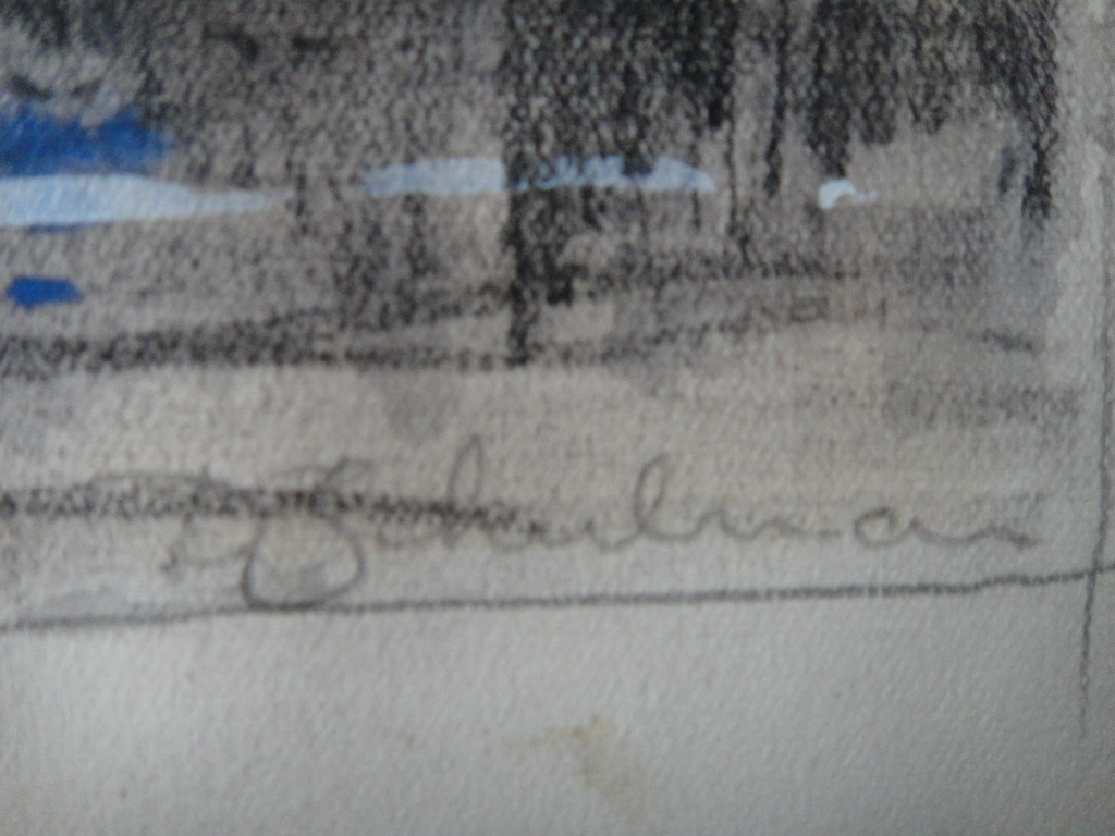 David Schulman, gemengde techniek, zicht op de Schreierstoren (Amsterdam) kopen? Bied vanaf 75!