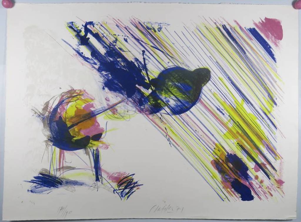 Ger Lataster: Grote Litho, Z.T. 1971. Handgesigneerd. kopen? Bied vanaf 135!