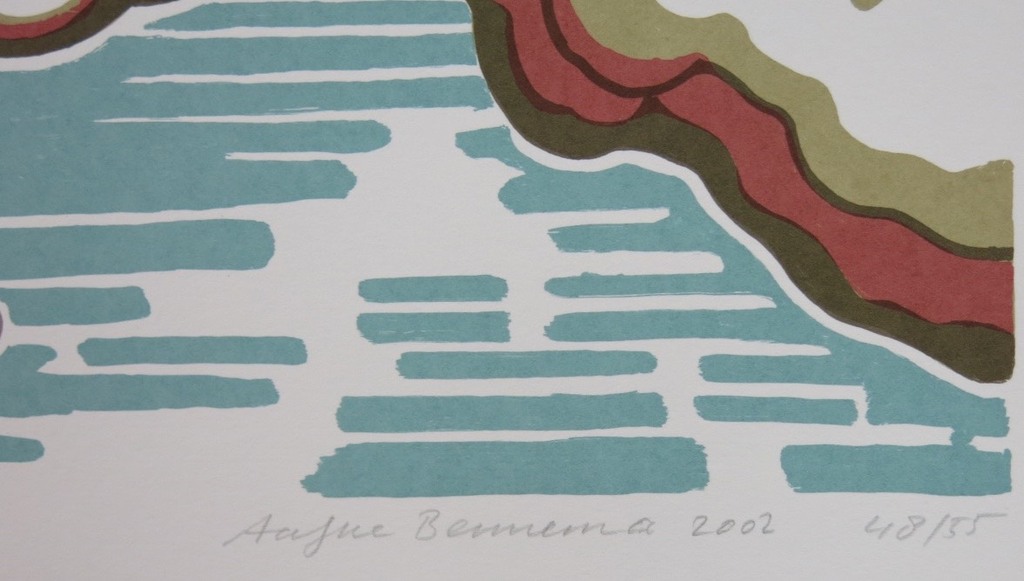 Lot met 13 zeefdrukken van: Aafke Bennema, Landschap en Branding kopen? Bied vanaf 1!