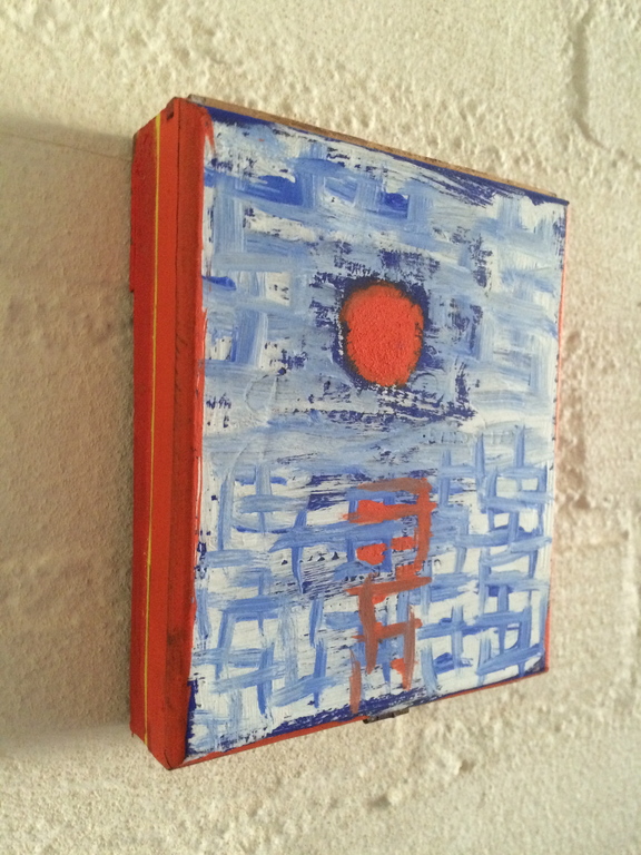 Leon Adraans - Z.T. (olieverf op sigarenkistje) kopen? Bied vanaf 490!