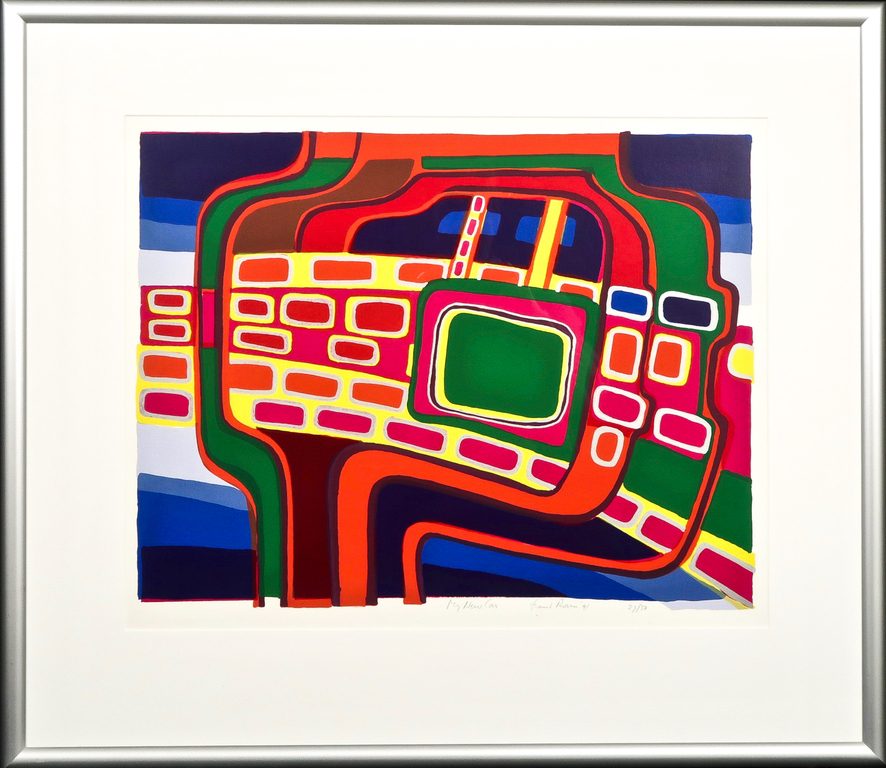 Frank Rosen: Zeefdruk, My new car - Ingelijst kopen? Bied vanaf 20!