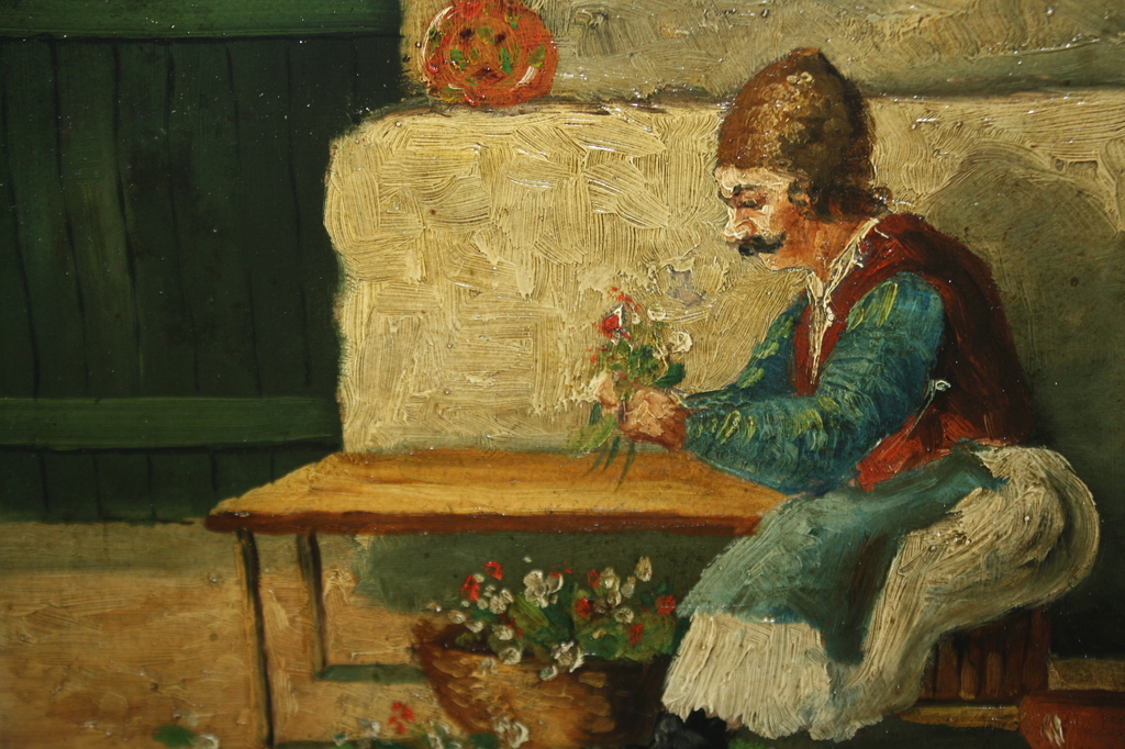 HONGAARSE BLOEMEN VERKOPER olieverf kopen? Bied vanaf 1!