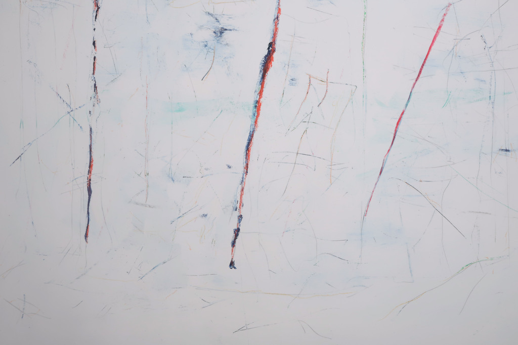 Arnoud de Blauw: Olieverf en Krijt op papier, Abstract 4 kopen? Bied vanaf 1!