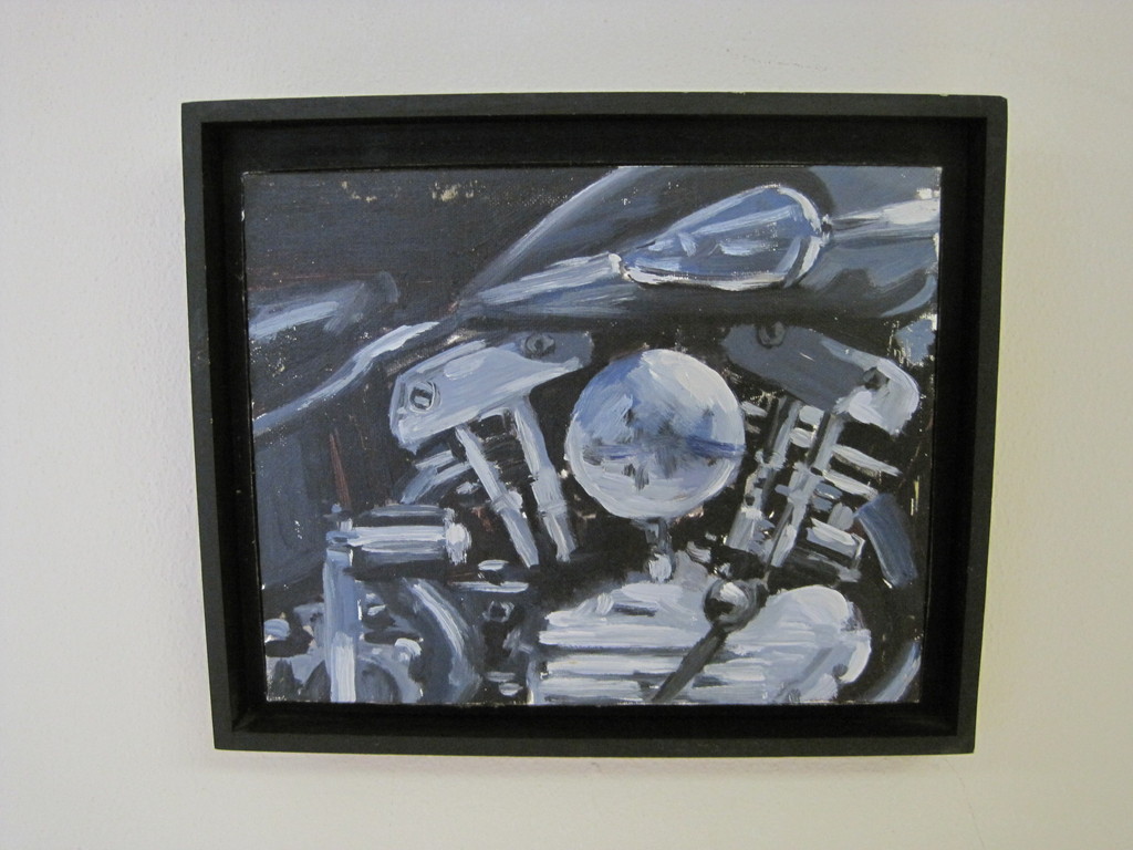 Ernst Voss (1959-) olieverf "Harley Davidson Bully Bike" 1993 New York USA kopen? Bied vanaf 1!