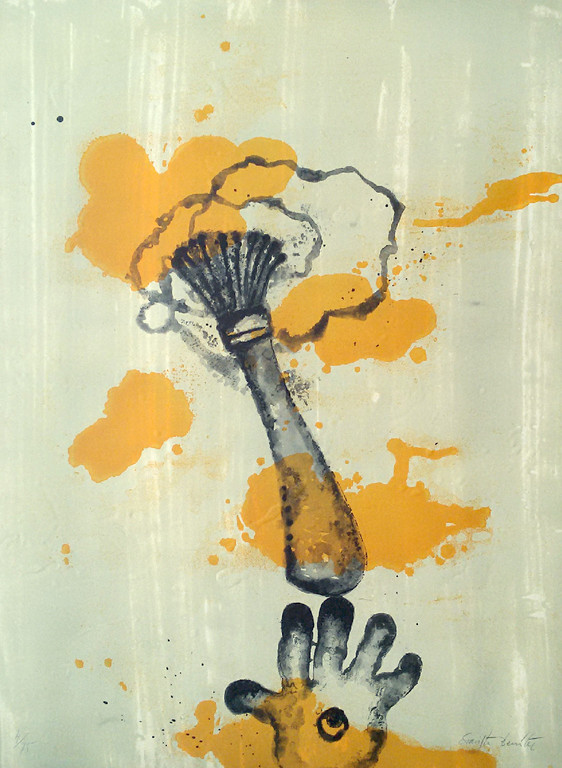 Evaristo Benitez - Evaristo Benitez - Jeux du mains, lithogravure verkocht voor € 75!