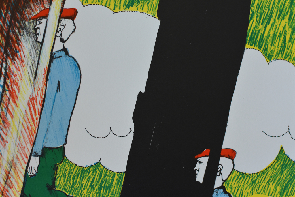 Hannes Postma # code:3x2 # litho, oplage 75, genummerd gesigneerd kopen? Bied vanaf 75!