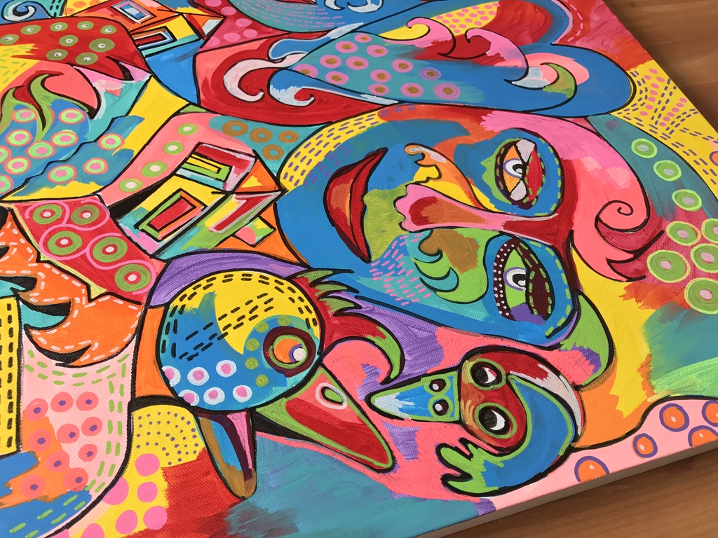 Zippora Meijer - Endless Love- acryl en acrylstift op 3D Doek 60x80cm kopen? Bied vanaf 1!