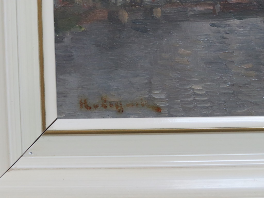 Hugo van Schaik - olieverf op paneel - Gezicht op slot Loevestein kopen? Bied vanaf 1!