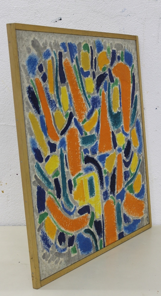 L.P. Boone - L P Boone: olieverfschilderij op paneel, abstract kopen? Bied vanaf 60!