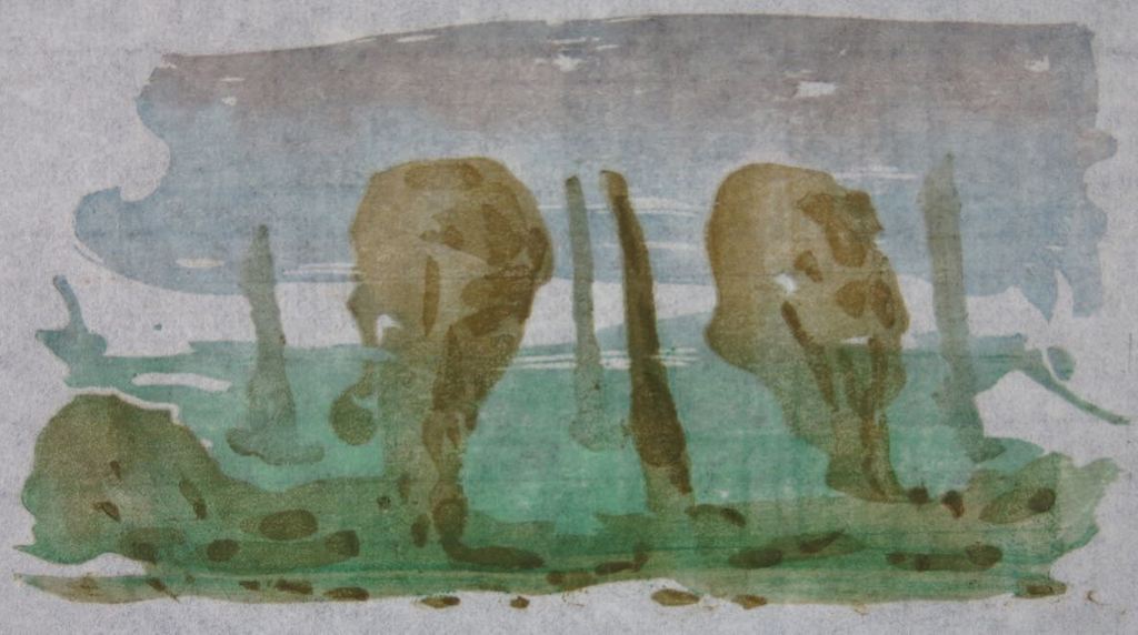 Leon Tebbe: Houtsnede, Landschap kopen? Bied vanaf 1!