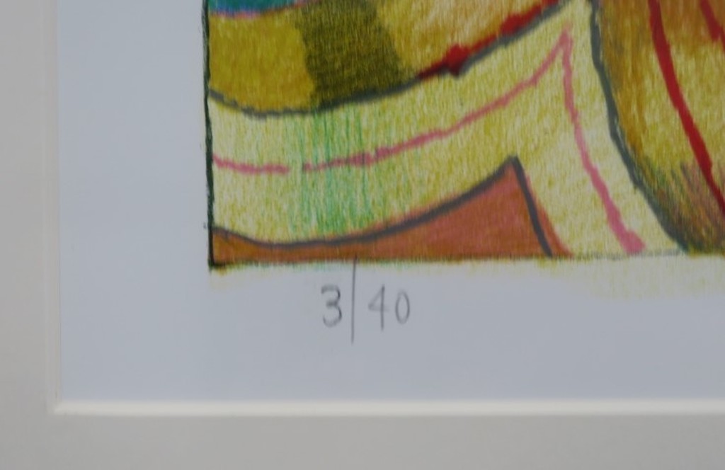 Nicolaas Wijnberg: Litho, Le chapeau de Cezanne - Ingelijst kopen? Bied vanaf 80!