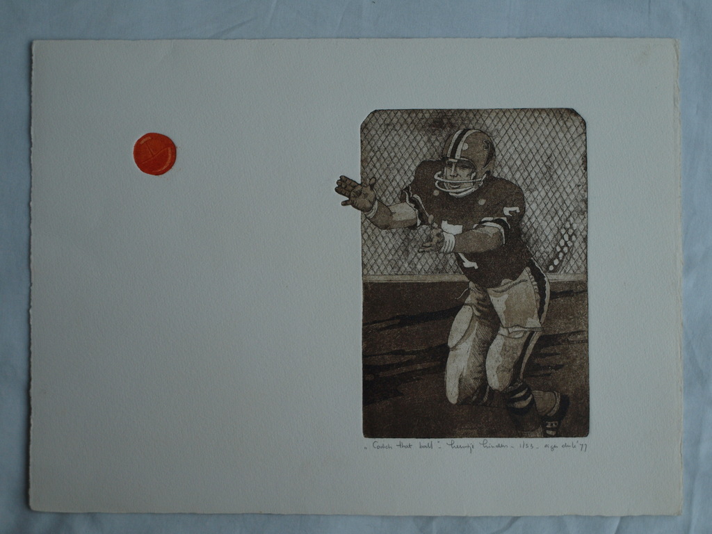 Leentje Linders : Ets en aquatint , Catch that Ball – 1977 kopen? Bied vanaf 25!