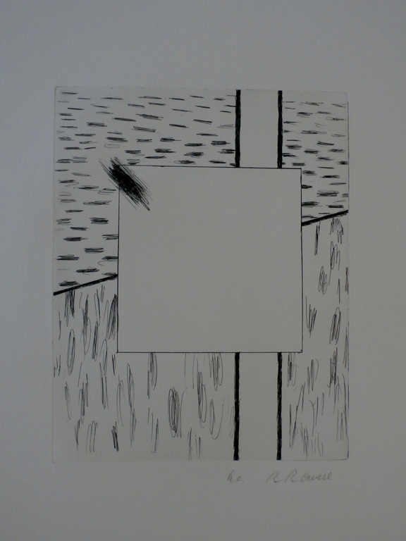 Roger Raveel - ets: Natuur en gedachte in de leegte van een vierkant kopen? Bied vanaf 425!