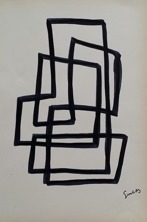 Siep van den Berg - Geometrische constructie verkocht voor € 120!