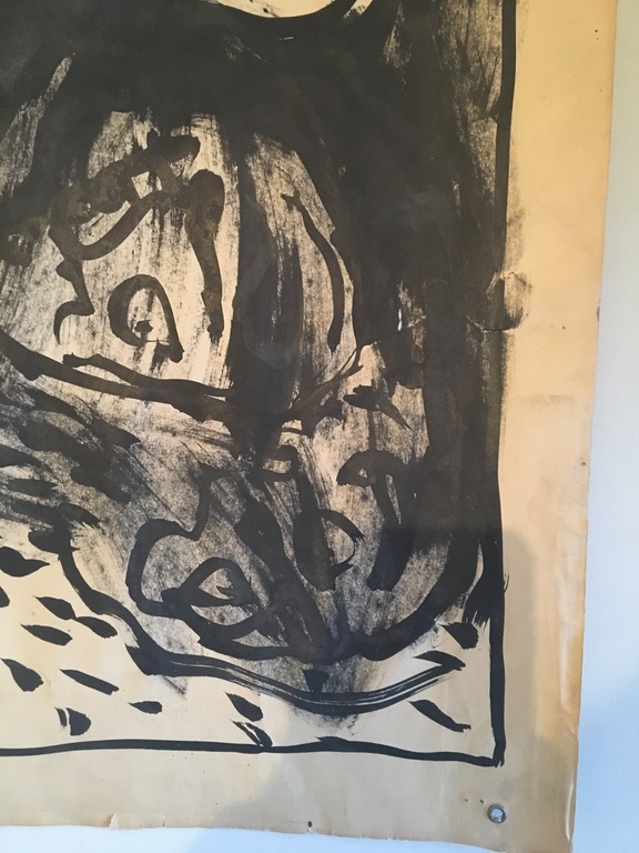 Rik van Iersel, zeer groot origineel werk op papier, 7 figuren kopen? Bied vanaf 50!