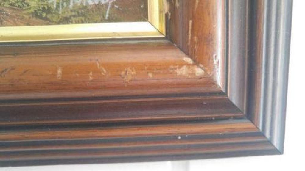 H. Knauf (1901-1976) olieverf op linnen, landschap hoeve kopen? Bied vanaf 15!