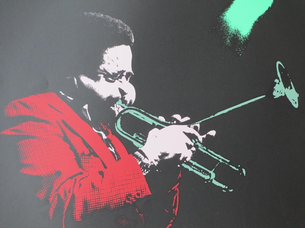 S.D.V., Dizzy Gillespie, Zeefdruk, Onbekende kunstenaar kopen? Bied vanaf 1!
